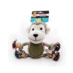 (P)MONKEY PLUSH WITH TPR BELLY & ROPE LEGS (GREY)(24cm) IDS0WB20449