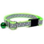 CAT COLLAR - DOTS (LIME)(10mm*25-35cm) BW/NYCR10RGLM