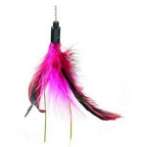 CAT TEASER - LONG STICK WITH FEATHER (RED) ของเล่นแมว BW/AT3612